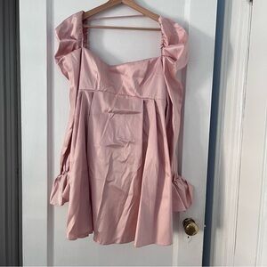 ASOS bow back light pink dress mini